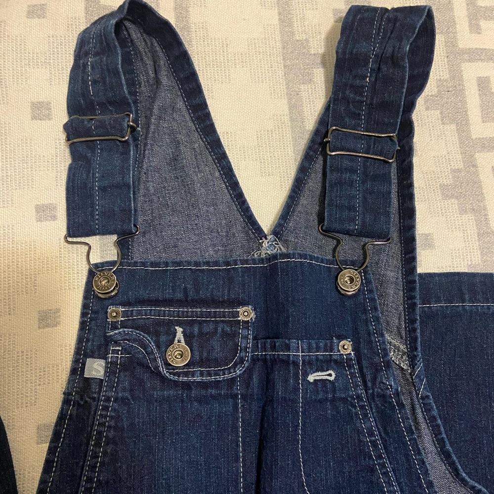 Vintage 90’s Silver Jeans Overalls